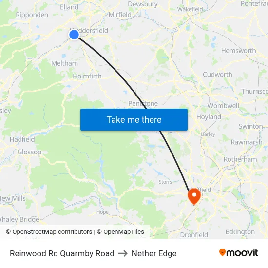 Royd Croft to Nether Edge map