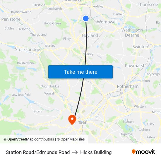 Station Road/Edmunds Road to Hicks Building map