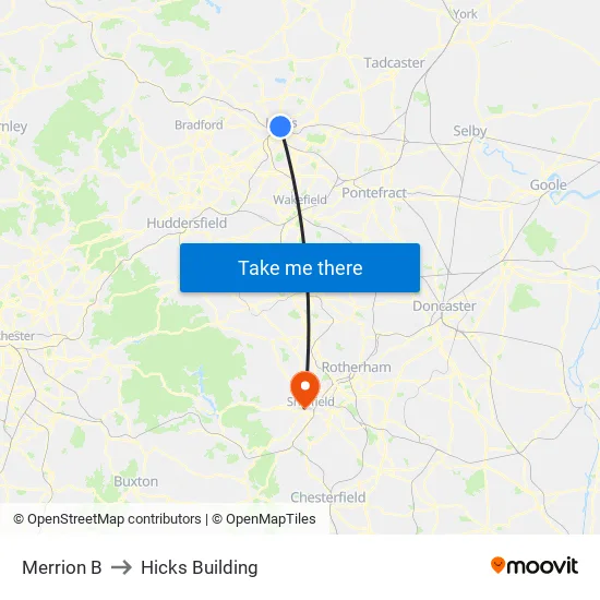 Merrion B to Hicks Building map