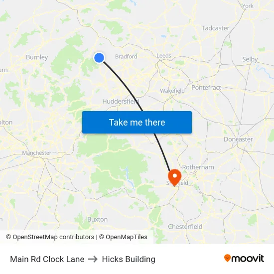 Main Rd Clock Lane to Hicks Building map