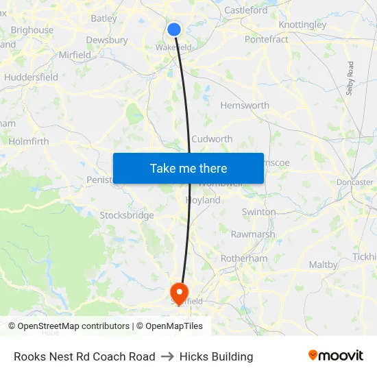 Rooks Nest Rd Coach Road to Hicks Building map