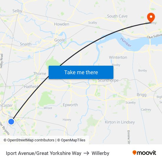 Iport Avenue/Great Yorkshire Way to Willerby map