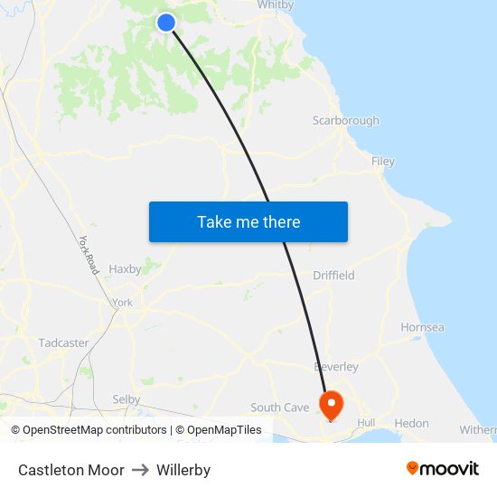 Castleton Moor to Willerby map