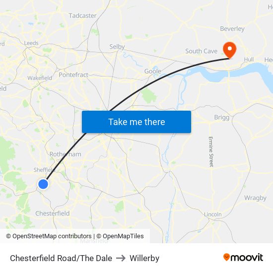 Chesterfield Road/The Dale to Willerby map