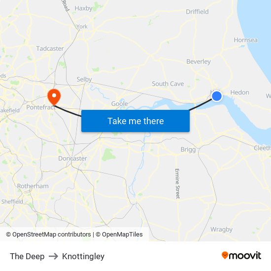 The Deep to Knottingley map