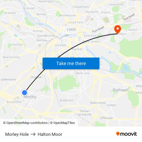 Morley Hole to Halton Moor map