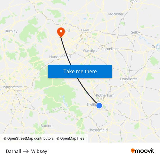 Darnall to Wibsey map