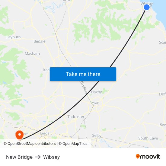 New Bridge to Wibsey map