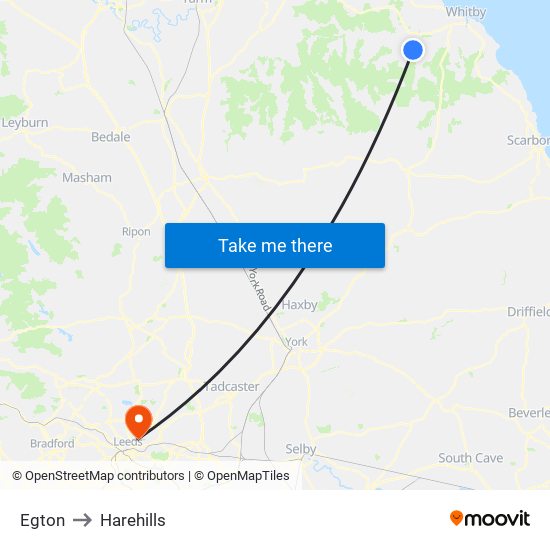 Egton to Harehills map