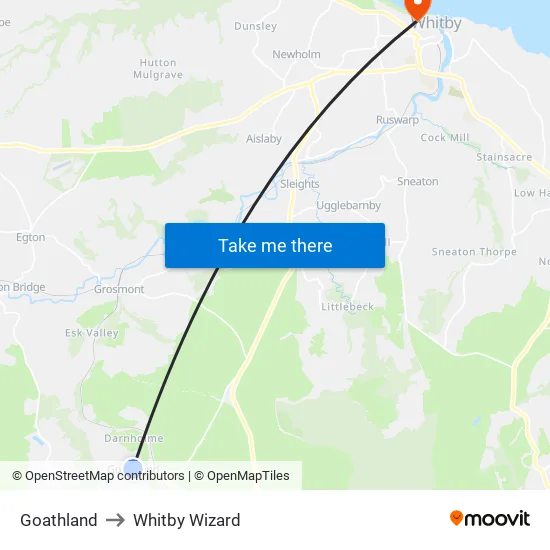 Goathland to Whitby Wizard map