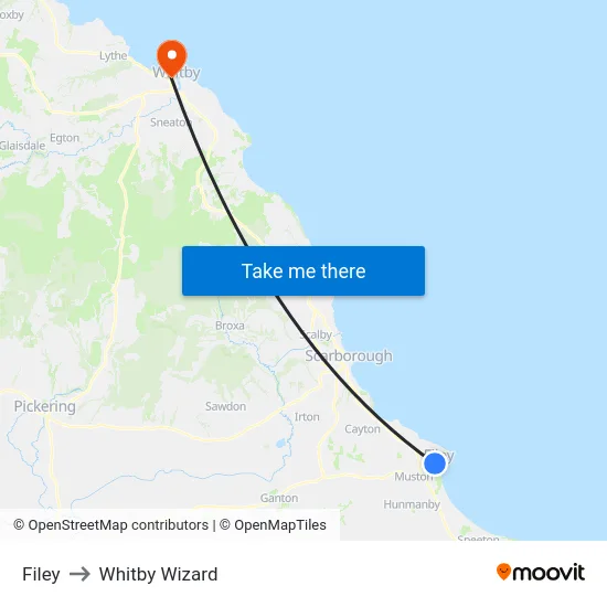 Filey to Whitby Wizard map