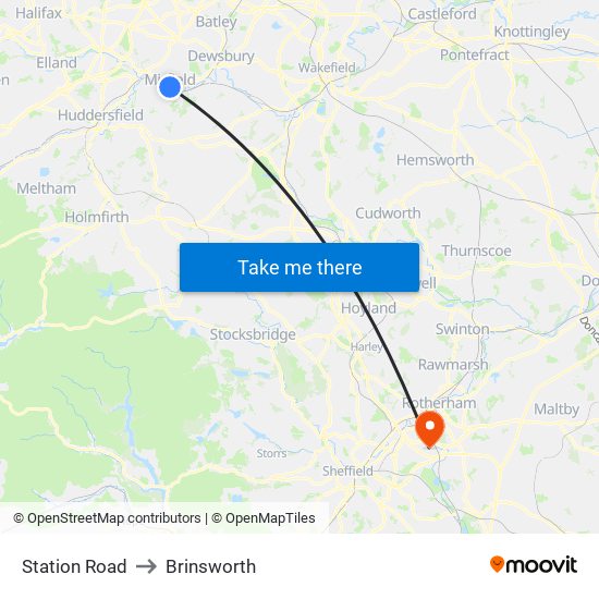 Station Road to Brinsworth map