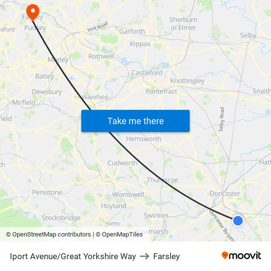 Iport Avenue/Great Yorkshire Way to Farsley map
