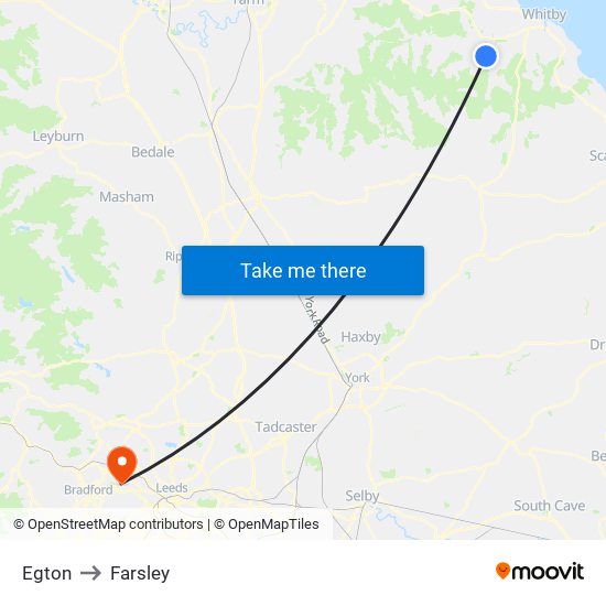 Egton to Farsley map