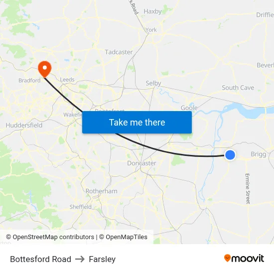 Bottesford Road to Farsley map