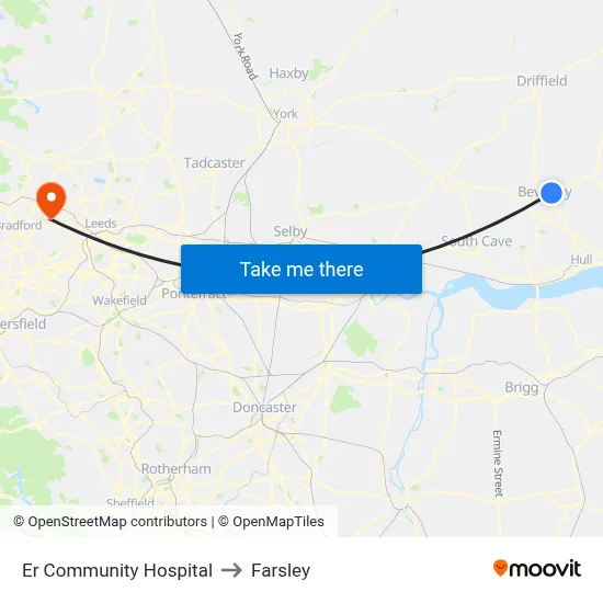 Er Community Hospital to Farsley map