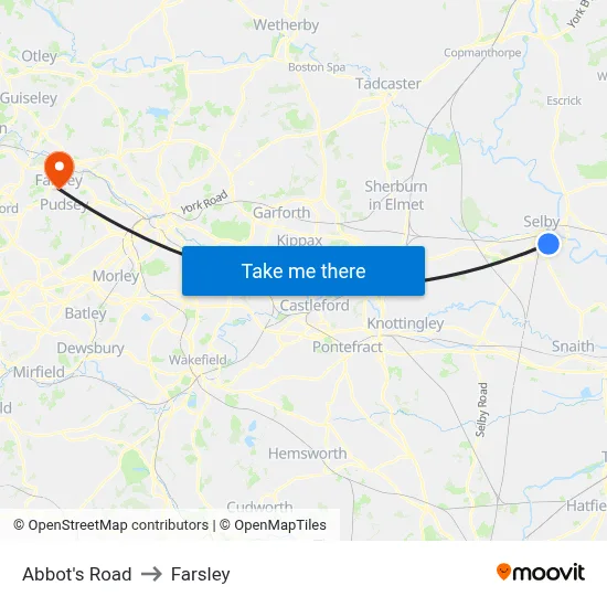 Abbot's Road to Farsley map