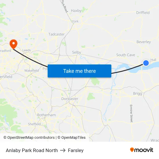 Anlaby Park Road North to Farsley map
