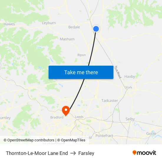 Thornton-Le-Moor Lane End to Farsley map