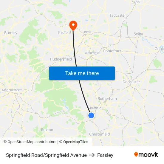 Springfield Road/Springfield Avenue to Farsley map