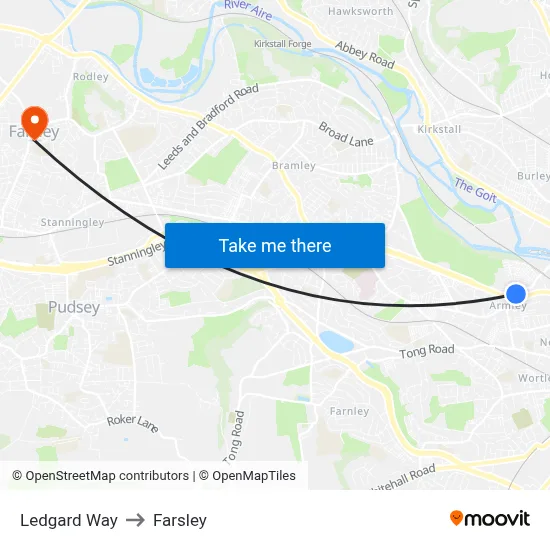 Ledgard Way to Farsley map