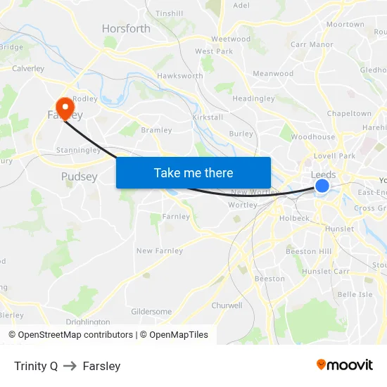 Trinity Q to Farsley map