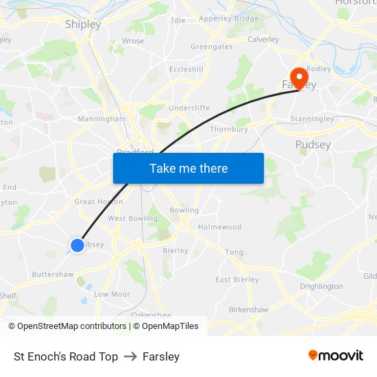 St Enoch's Road Top to Farsley map