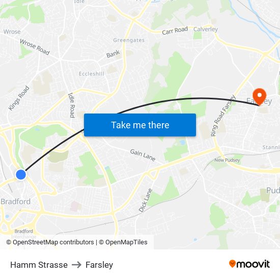Hamm Strasse to Farsley map