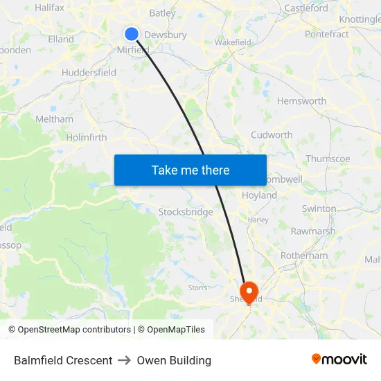 Balmfield Crescent to Owen Building map
