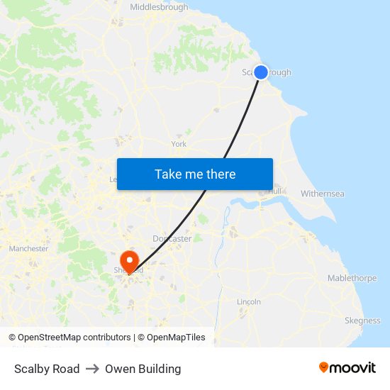 Scalby Road to Owen Building map