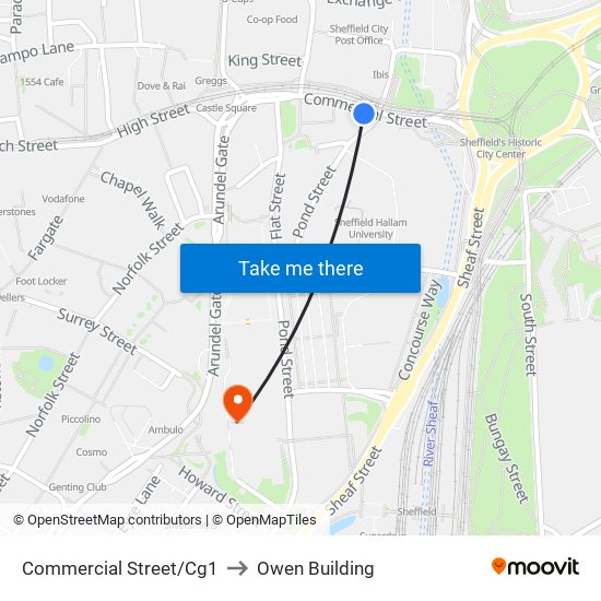 Commercial Street/Cg1 to Owen Building map