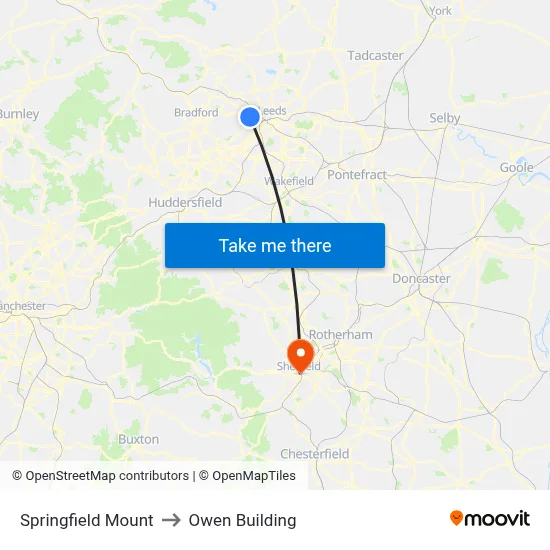 Springfield Mount to Owen Building map
