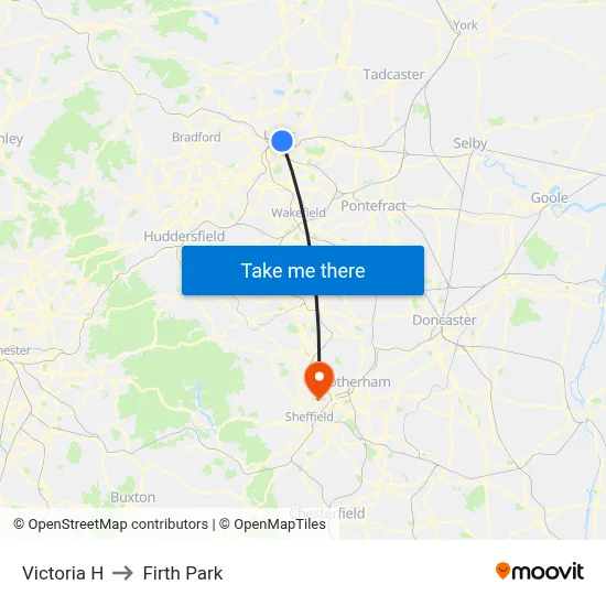 Victoria H to Firth Park map