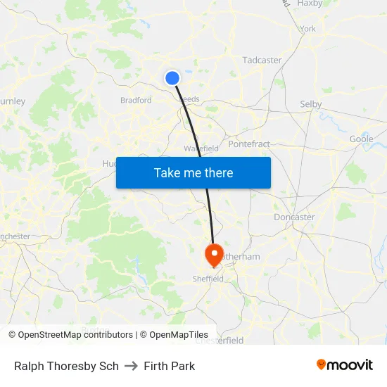 Ralph Thoresby Sch to Firth Park map