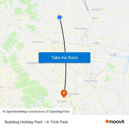 Rudding Holiday Park to Firth Park map