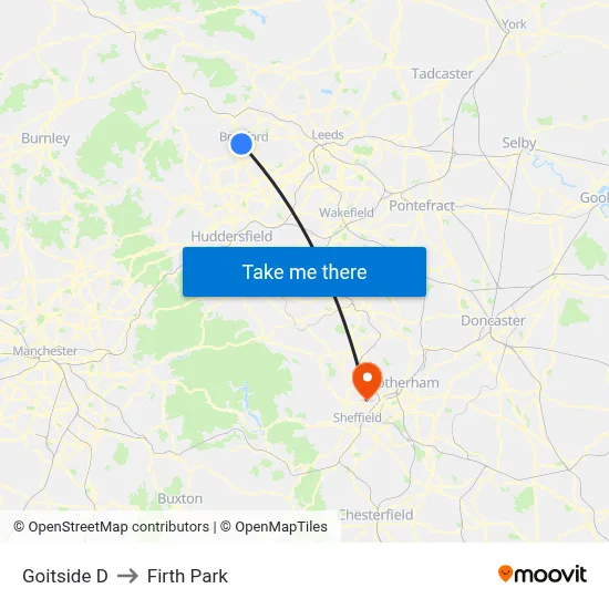 Goitside D to Firth Park map