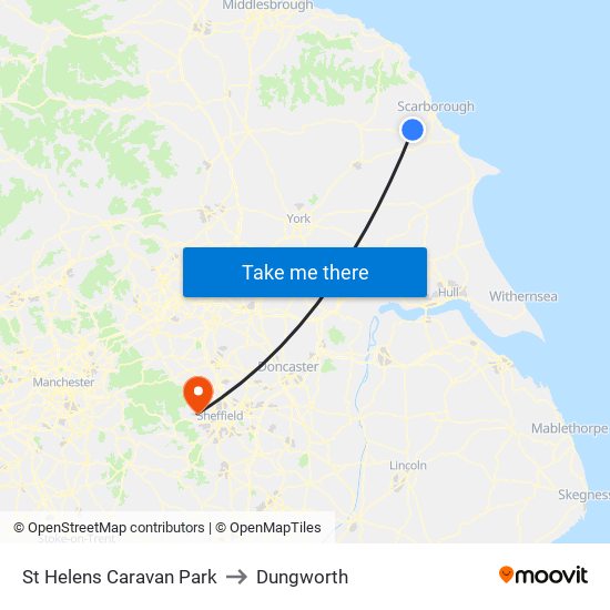 St Helens Caravan Park to Dungworth map