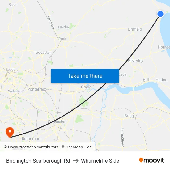 Bridlington Scarborough Rd to Wharncliffe Side map