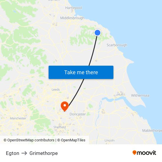 Egton to Grimethorpe map