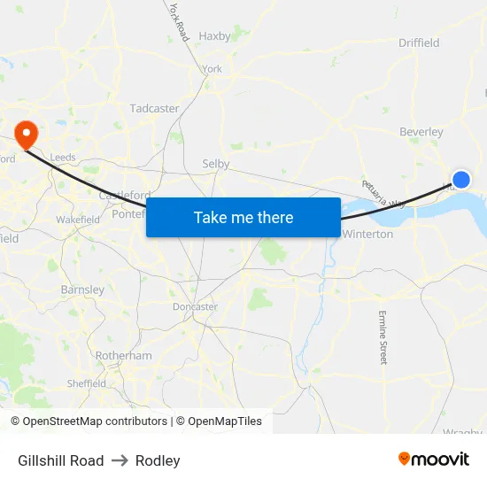 Gillshill Road to Rodley map