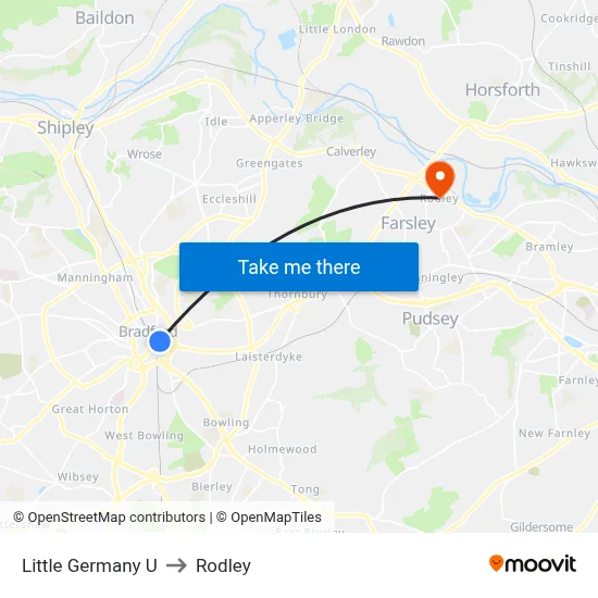 Little Germany U to Rodley map