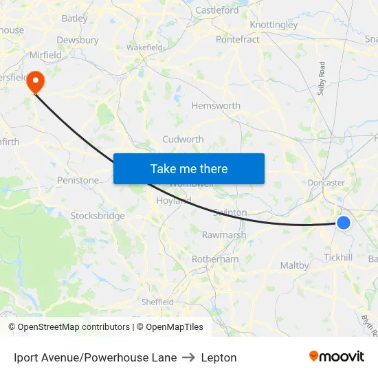 Iport Avenue/Powerhouse Lane to Lepton map