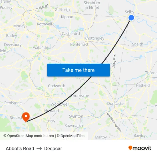 Abbot's Road to Deepcar map