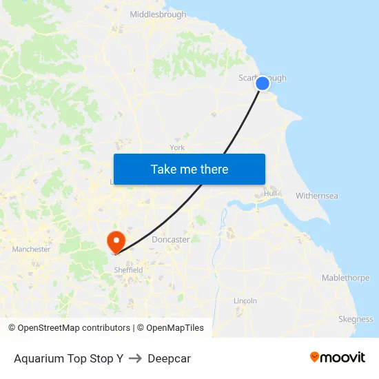 Aquarium Top Stop Y to Deepcar map
