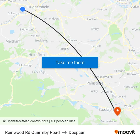 Royd Croft to Deepcar map