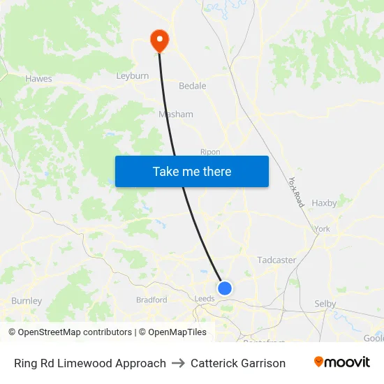 Ring Rd Limewood Approach to Catterick Garrison map