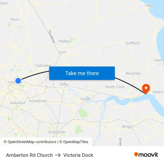 Amberton Rd Church to Victoria Dock map