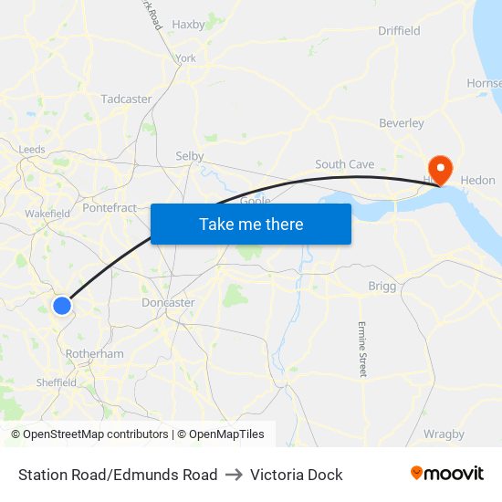 Station Road/Edmunds Road to Victoria Dock map