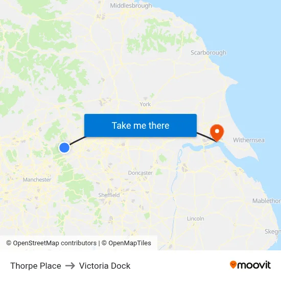Thorpe Place to Victoria Dock map