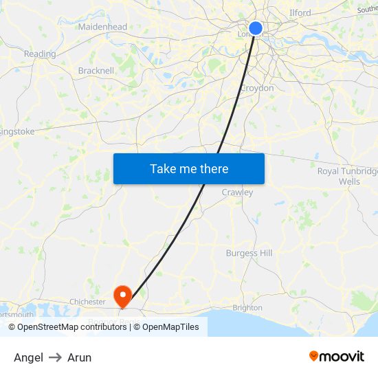Angel to Arun map